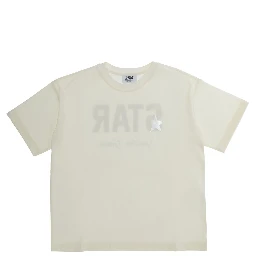 T-shirt STAR UNISEX with lightweight cotton print white unisex