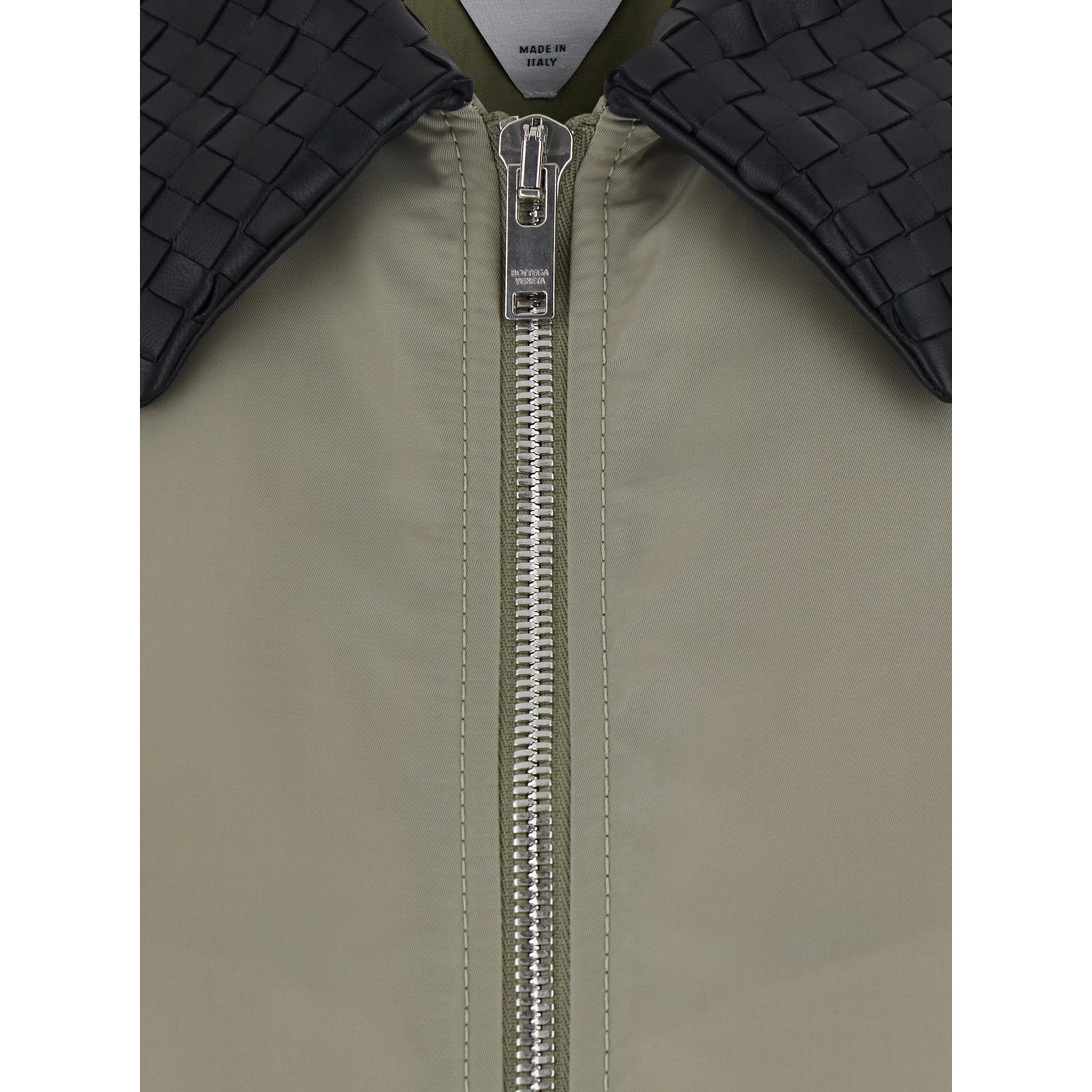 WR SATIN NYLON BLOUSON WITH INTRECCIATO COLLAR