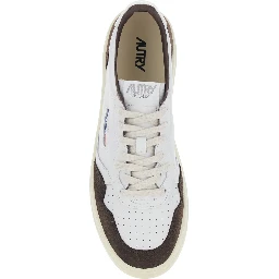 Medalist Low Brown Sneakers with Logo Patch on the Tongue and Suede Inserts in Leather for Men