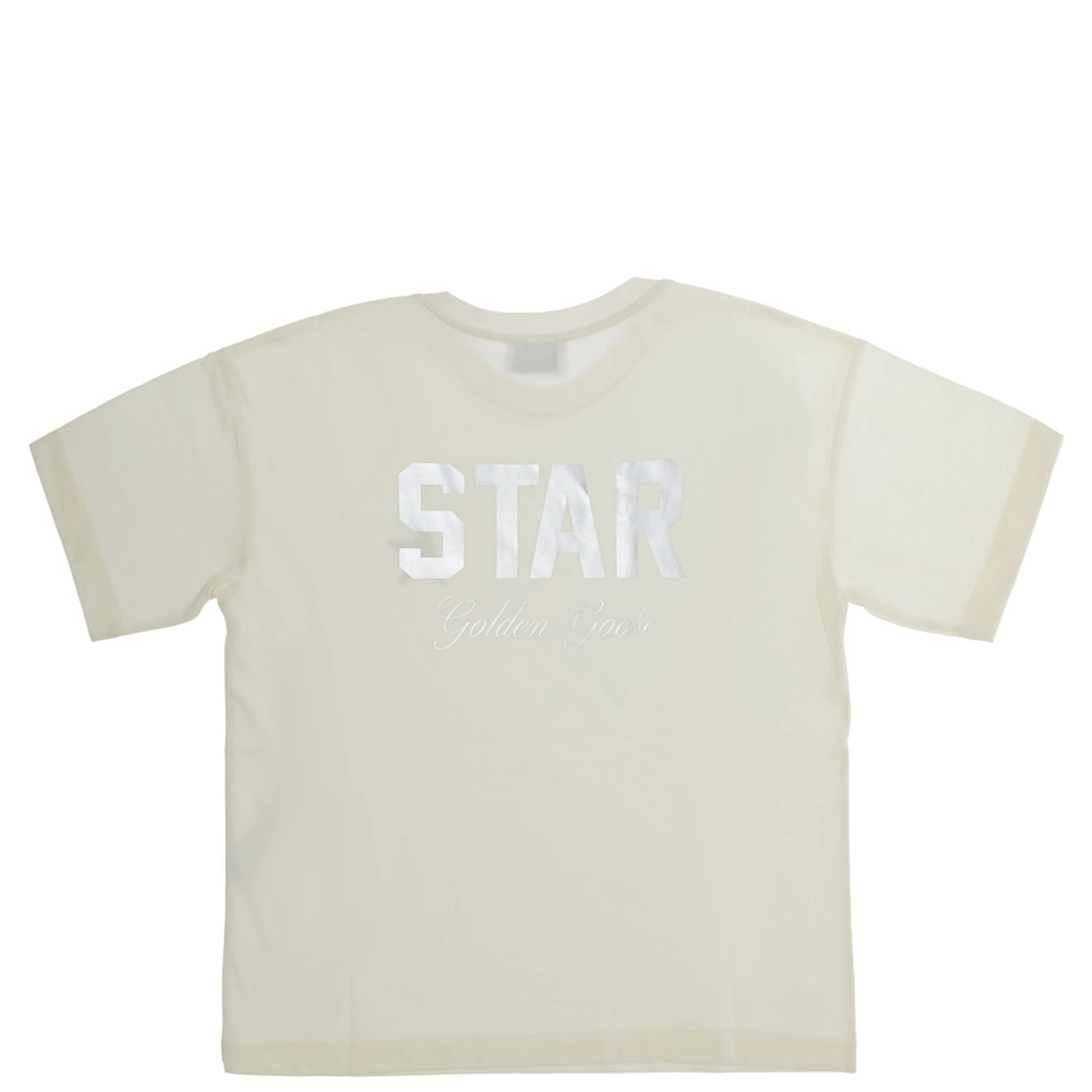 T-shirt STAR UNISEX with lightweight cotton print white unisex