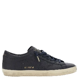 Sneakers SUPERSTAR with leather and blue details unisex