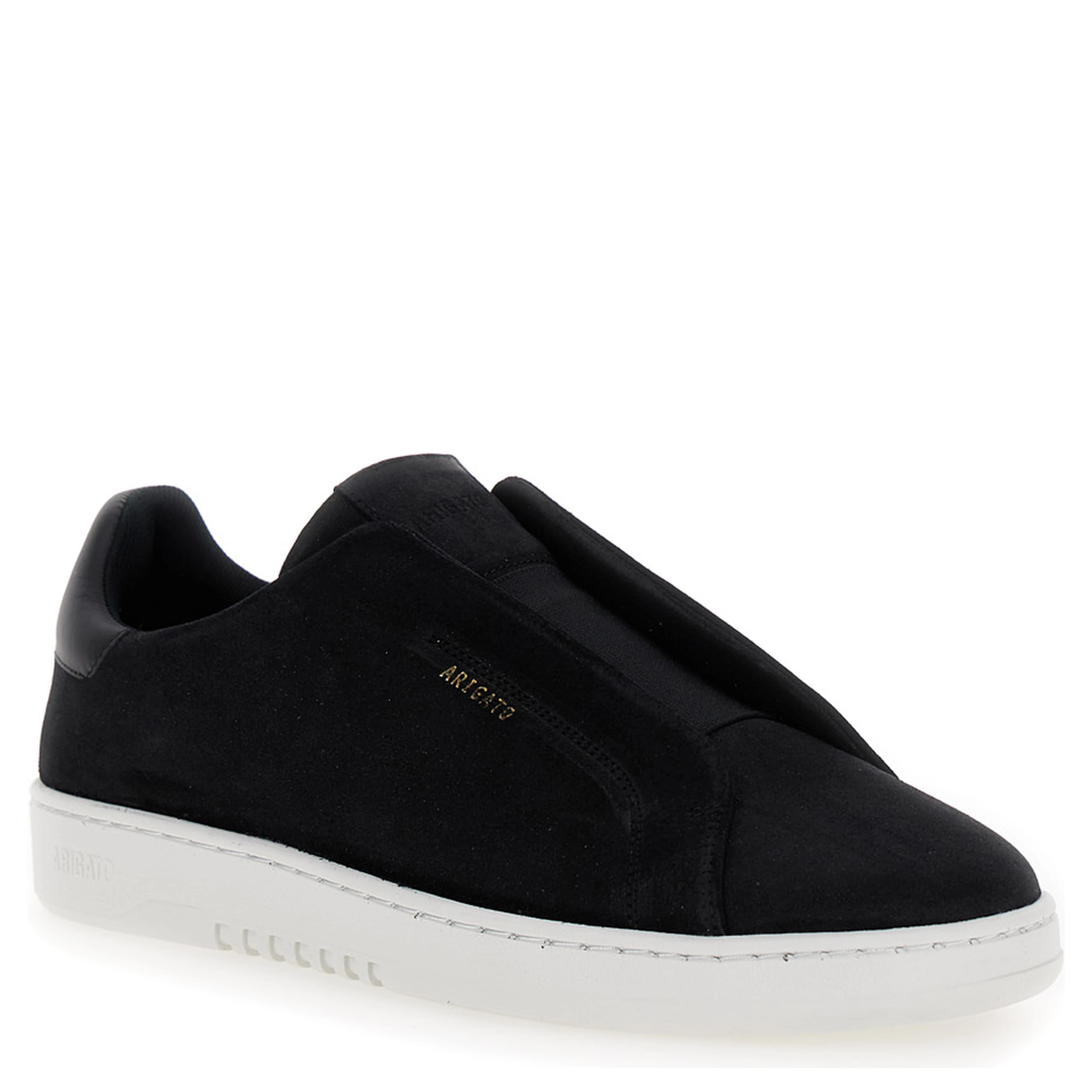 Low Sneakers Dice Laceless Slip-On in Black Suede Men