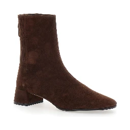 SAINT HONORE brown Ankle Boots with zip closure at the back in suede for Women