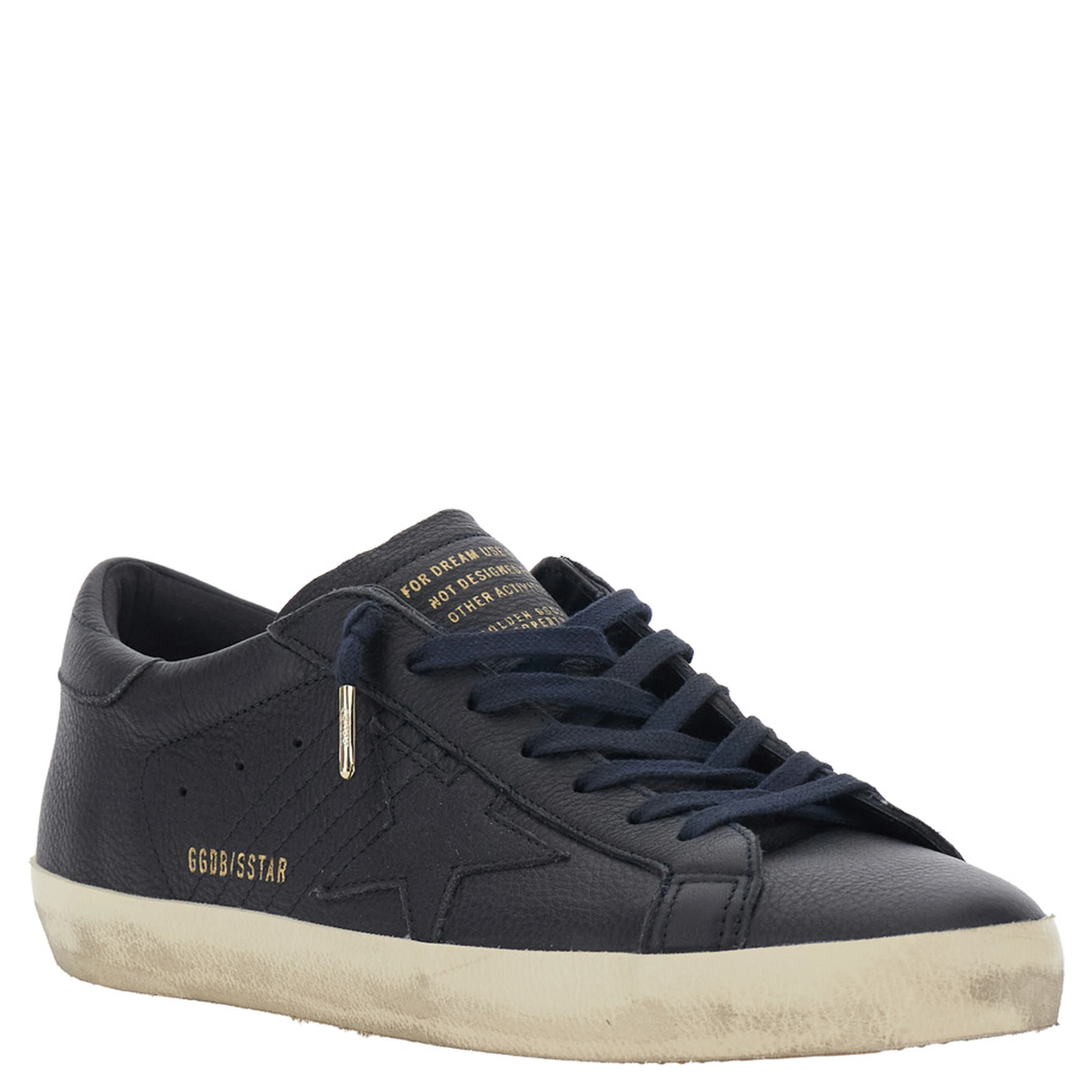 Sneakers SUPERSTAR with leather and blue details unisex
