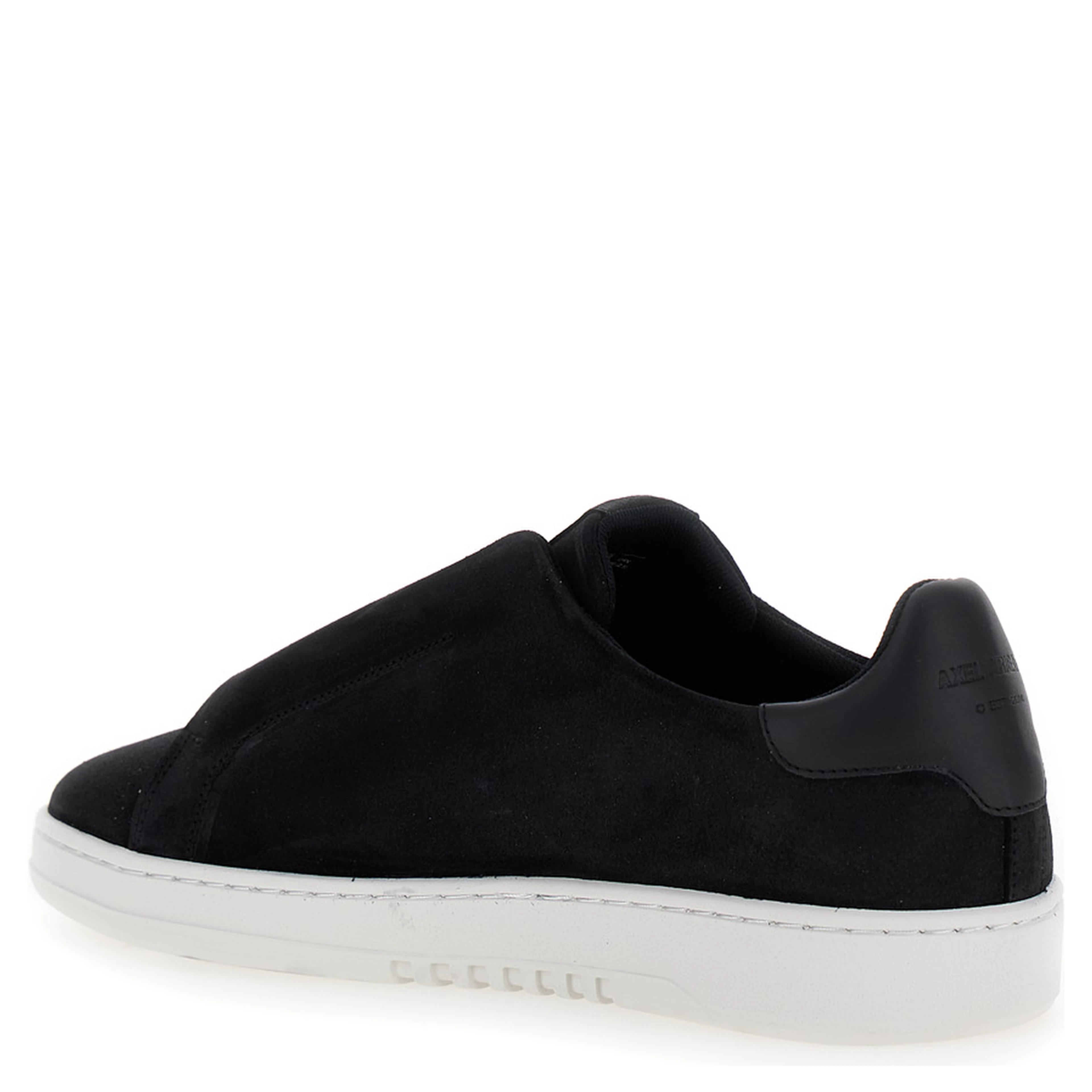Low Sneakers Dice Laceless Slip-On in Black Suede Men