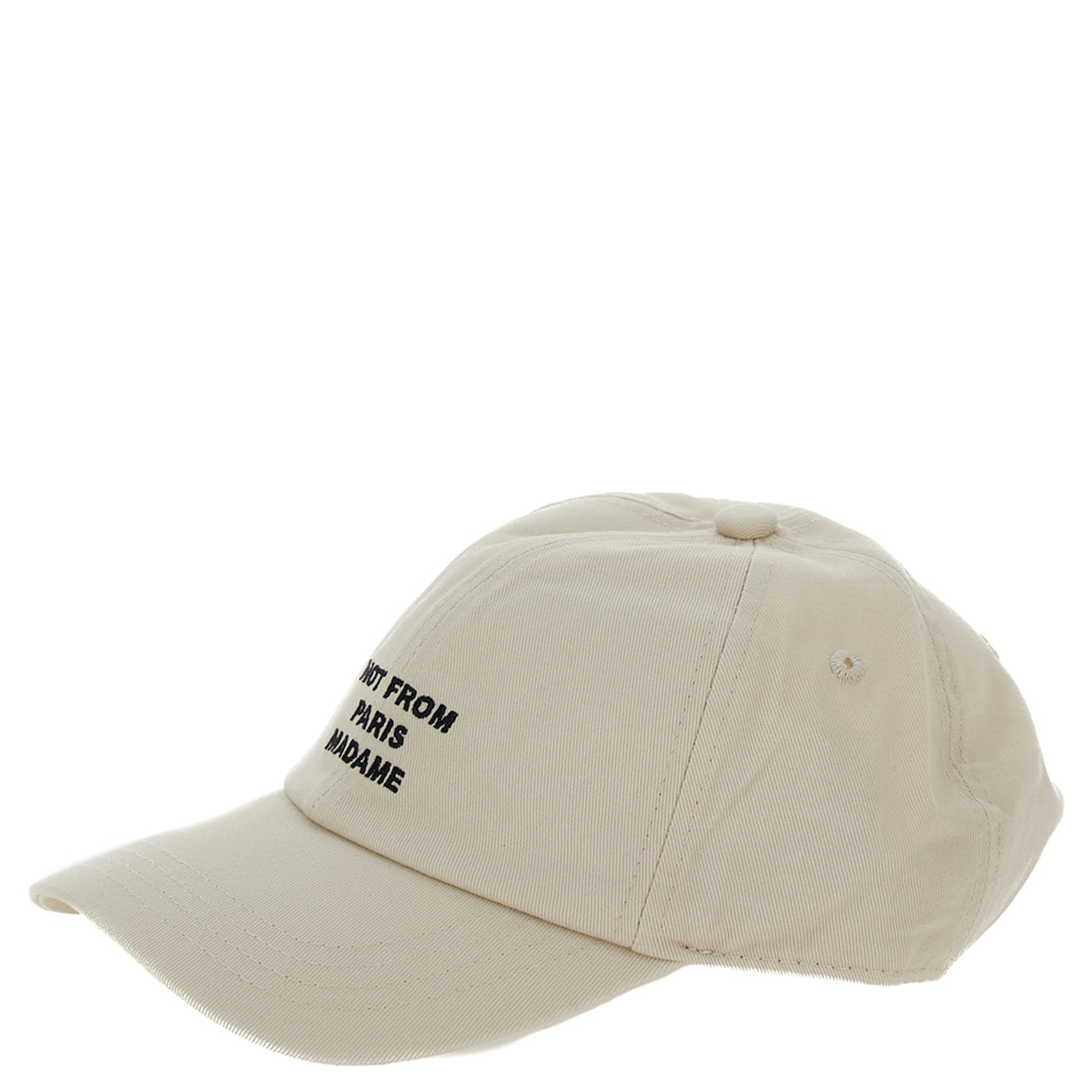 Baseball Cap La Casquette Slogan with Cotton Embroidery Beige Men