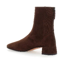SAINT HONORE brown Ankle Boots with zip closure at the back in suede for Women