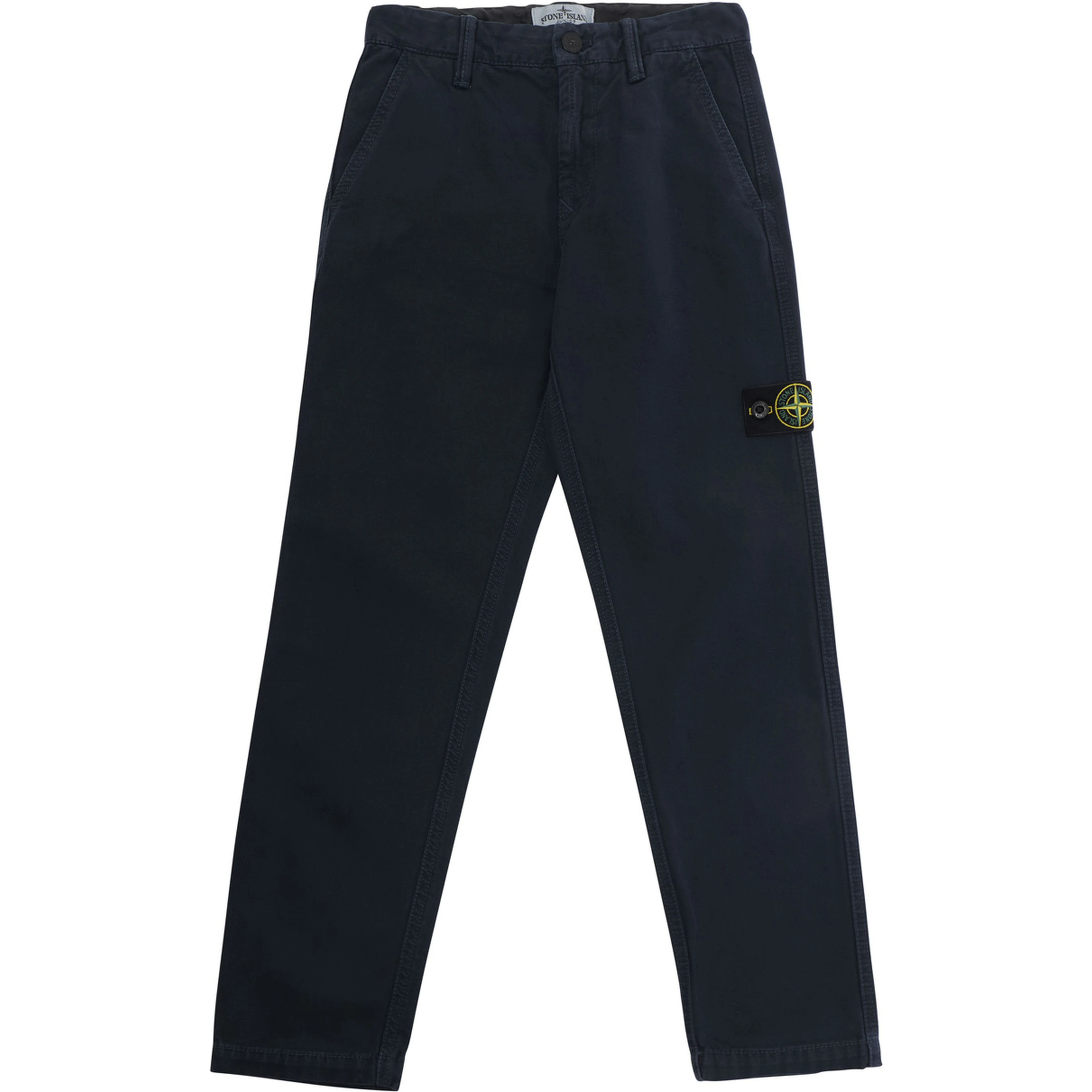 Blue Pants with logo patch on the front in tech fabric for boy
