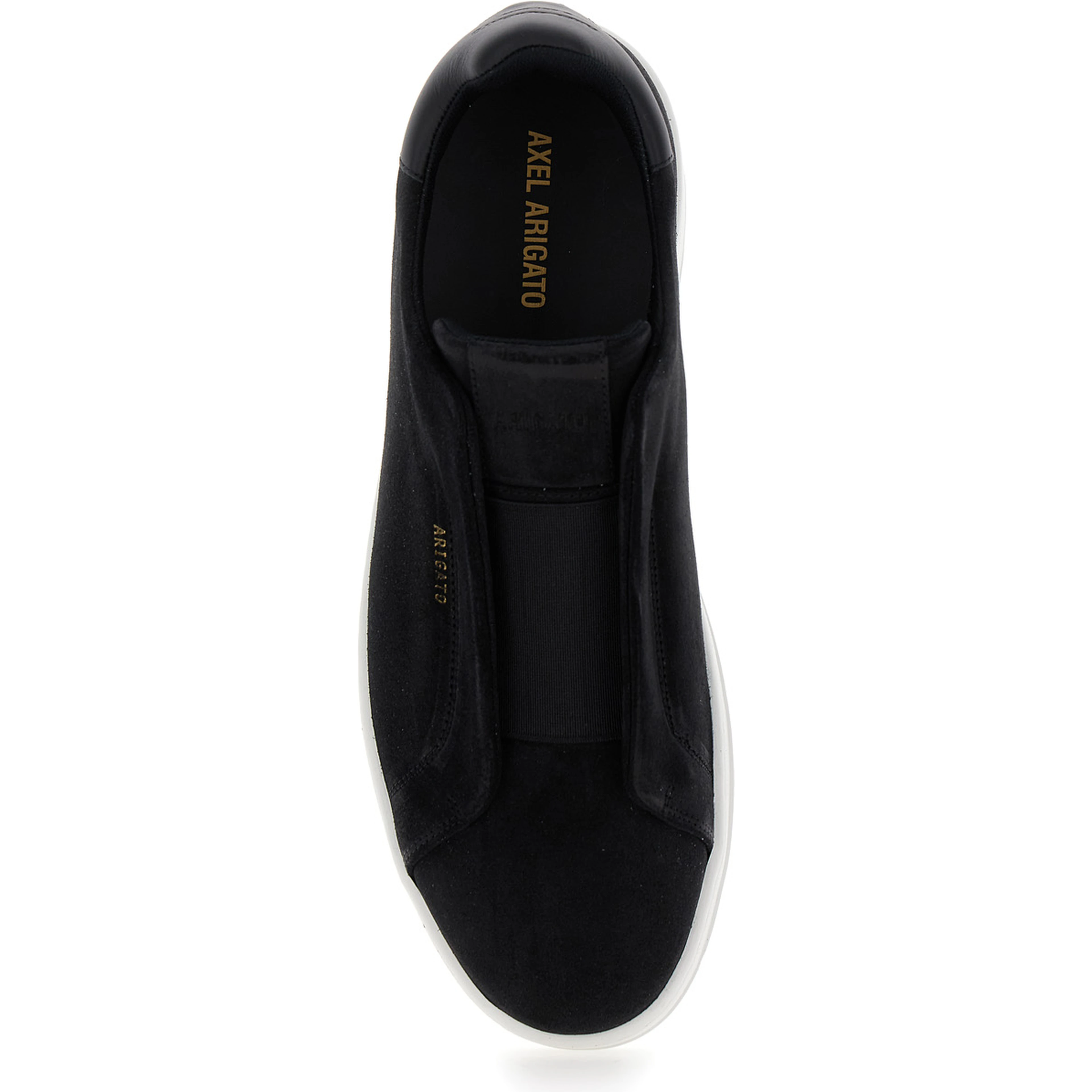 Low Sneakers Dice Laceless Slip-On in Black Suede Men