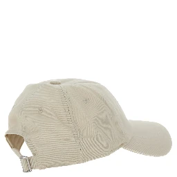 Baseball Cap La Casquette Slogan with Cotton Embroidery Beige Men