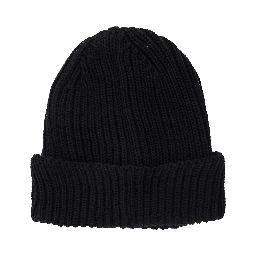 Hat with Googles Detail and Wool Knit in Black for Men