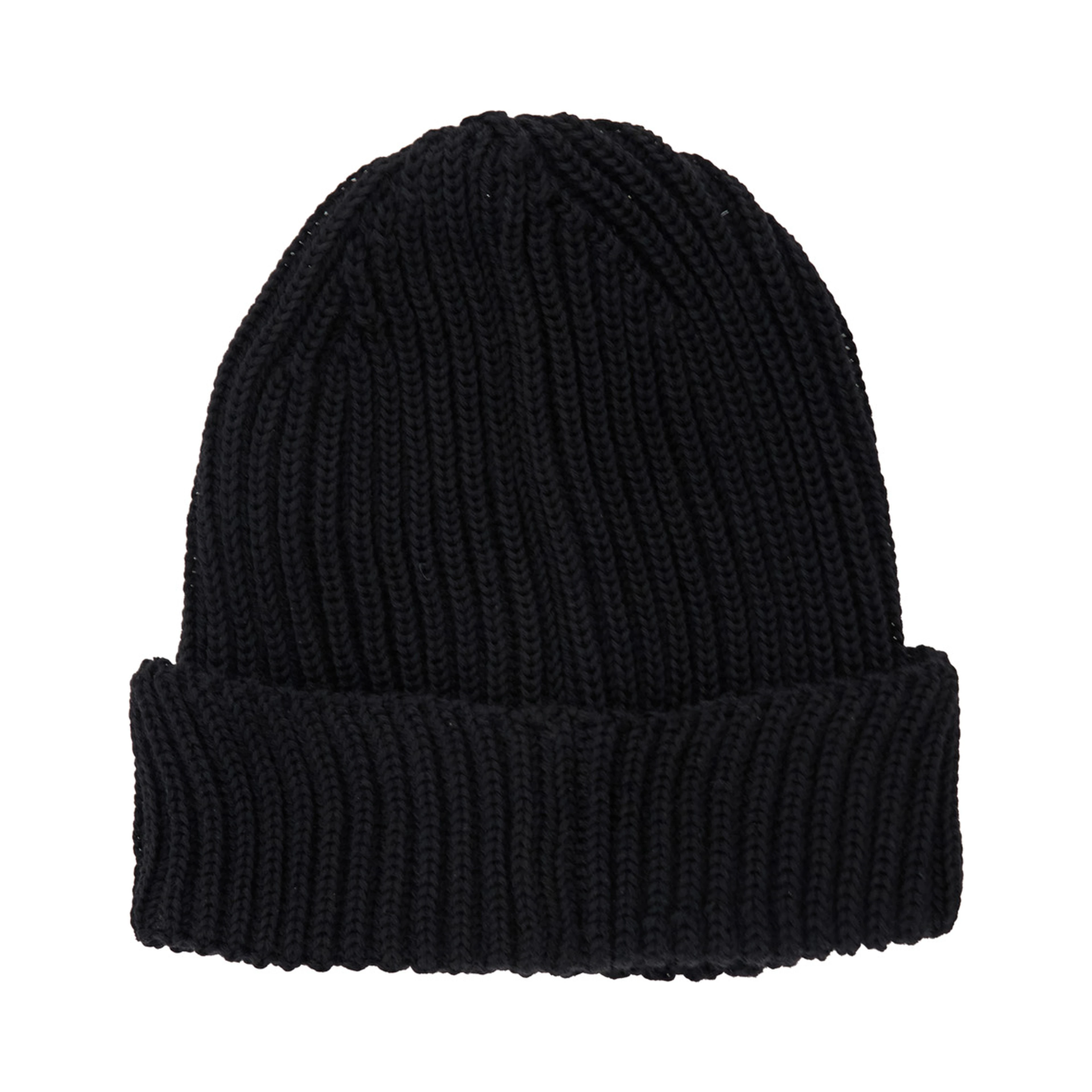 Hat with Googles Detail and Wool Knit in Black for Men