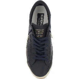 Sneakers SUPERSTAR with leather and blue details unisex