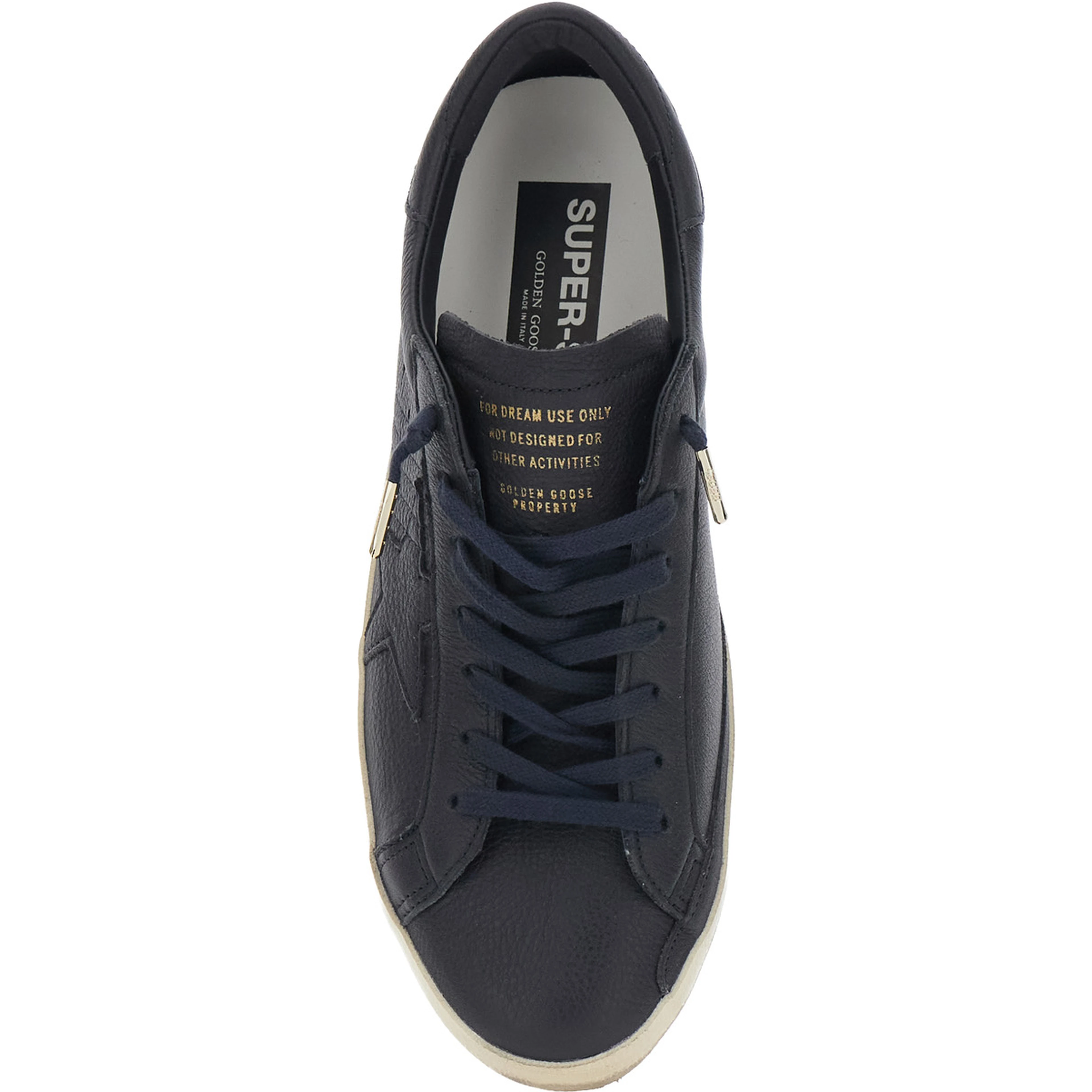 Sneakers SUPERSTAR with leather and blue details unisex