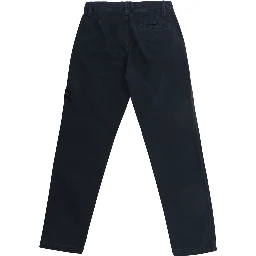 Blue Pants with logo patch on the front in tech fabric for boy