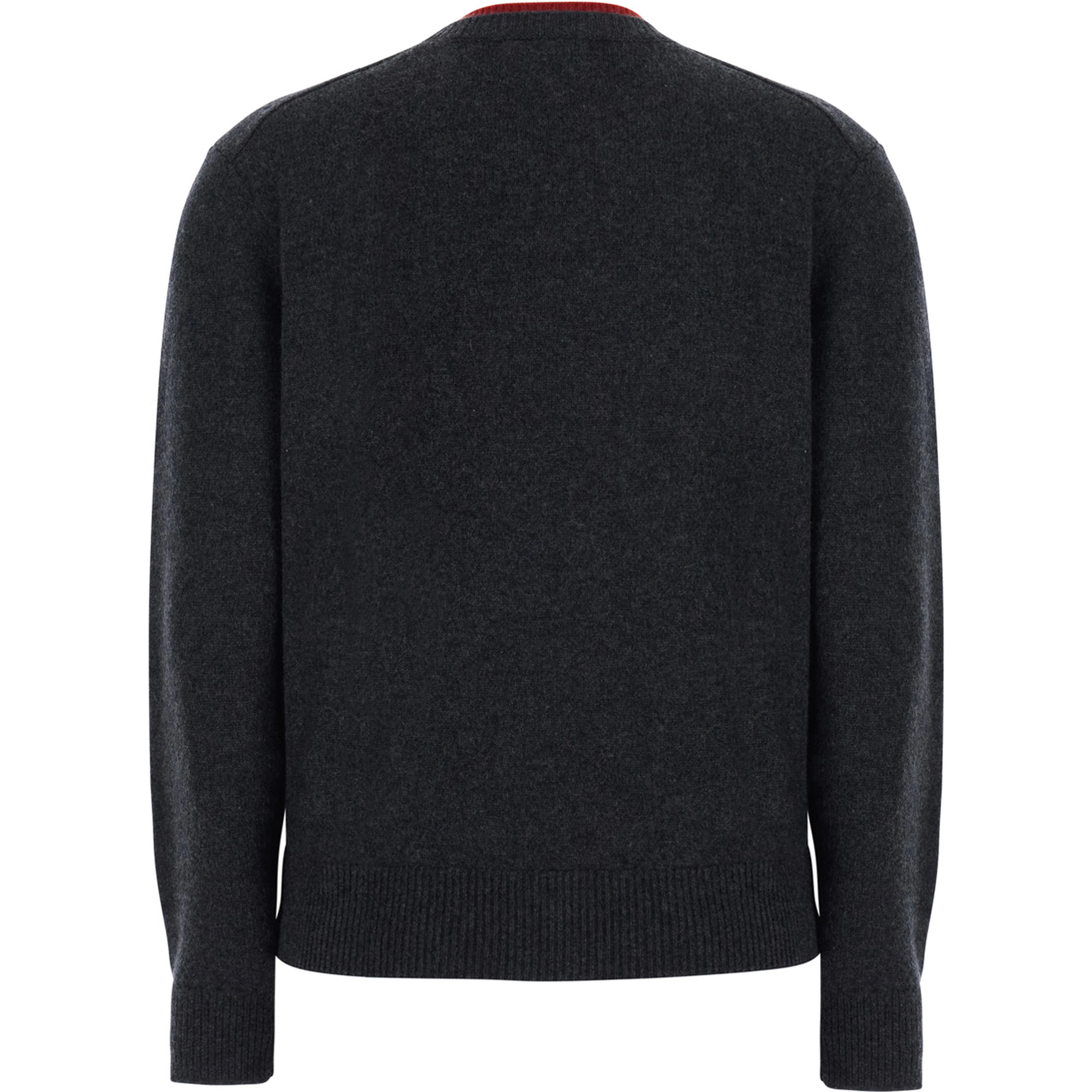OTIS Grey Sweater with Contrasting Collar in Cashmere for Women