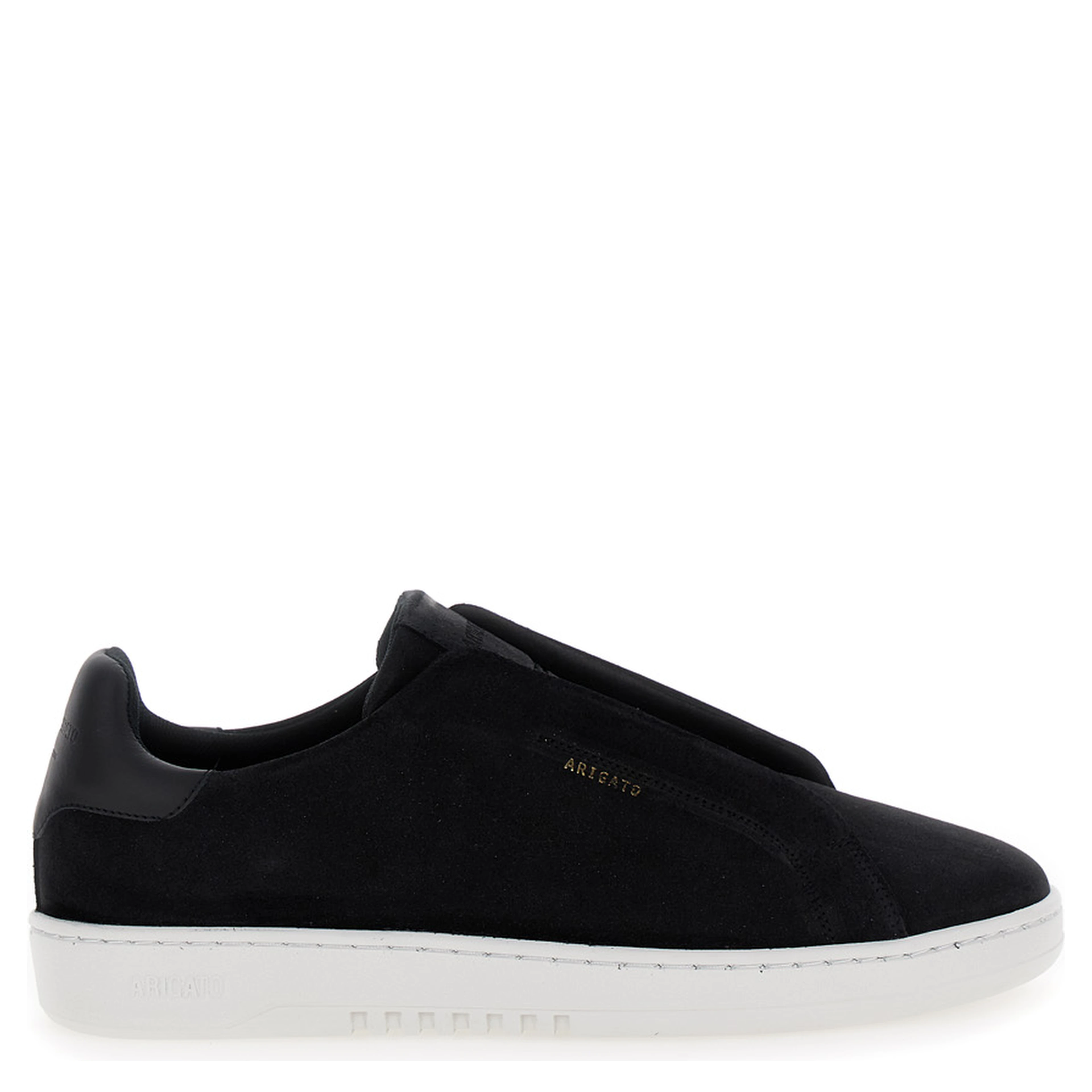 Low Sneakers Dice Laceless Slip-On in Black Suede Men