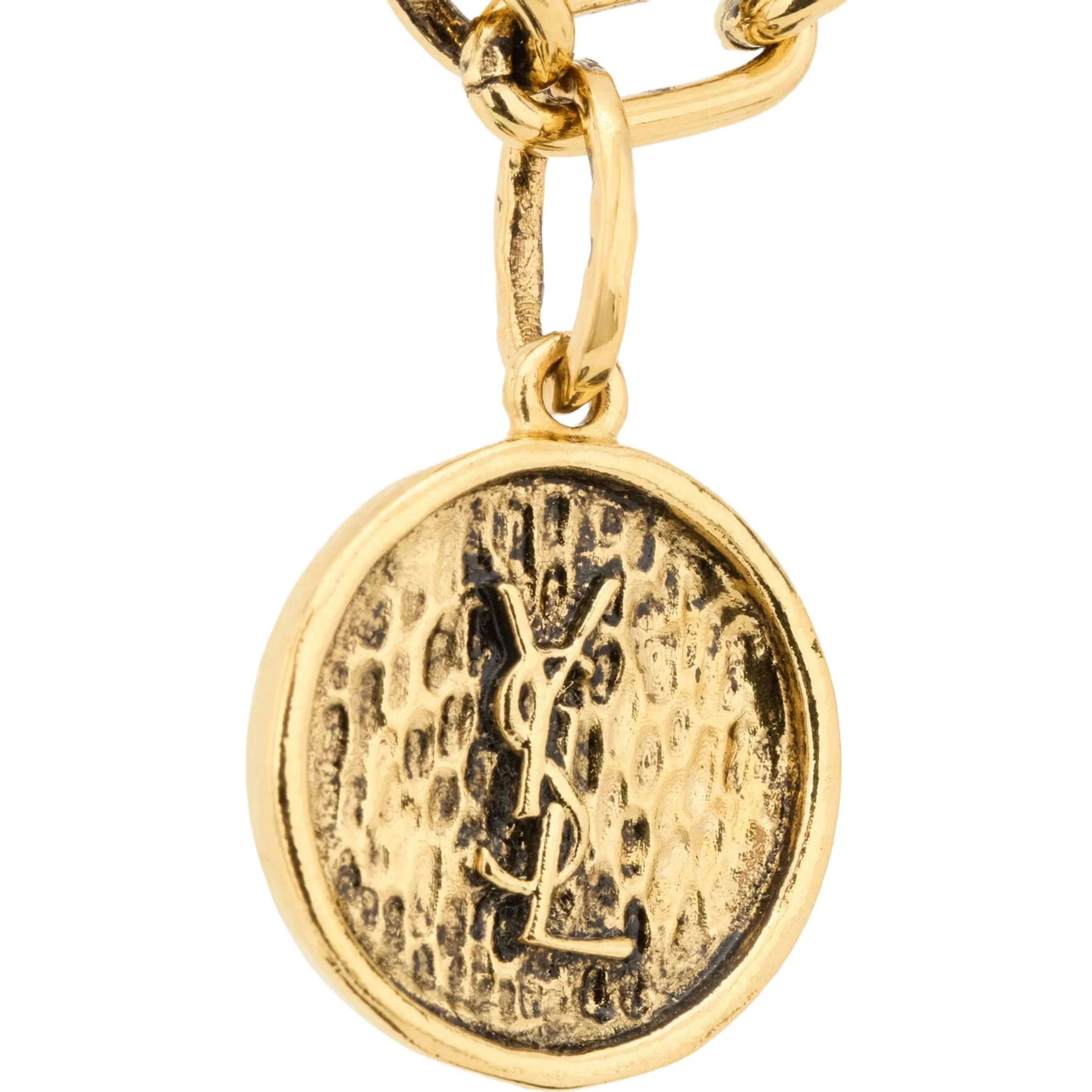 Gold-colored Chain Bracelet with Cassandre Charm in Brass for Women