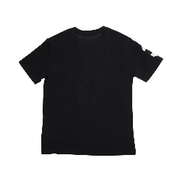 Black Crew Neck T-Shirt with Pony Embroidery on the Front in Cotton Boy