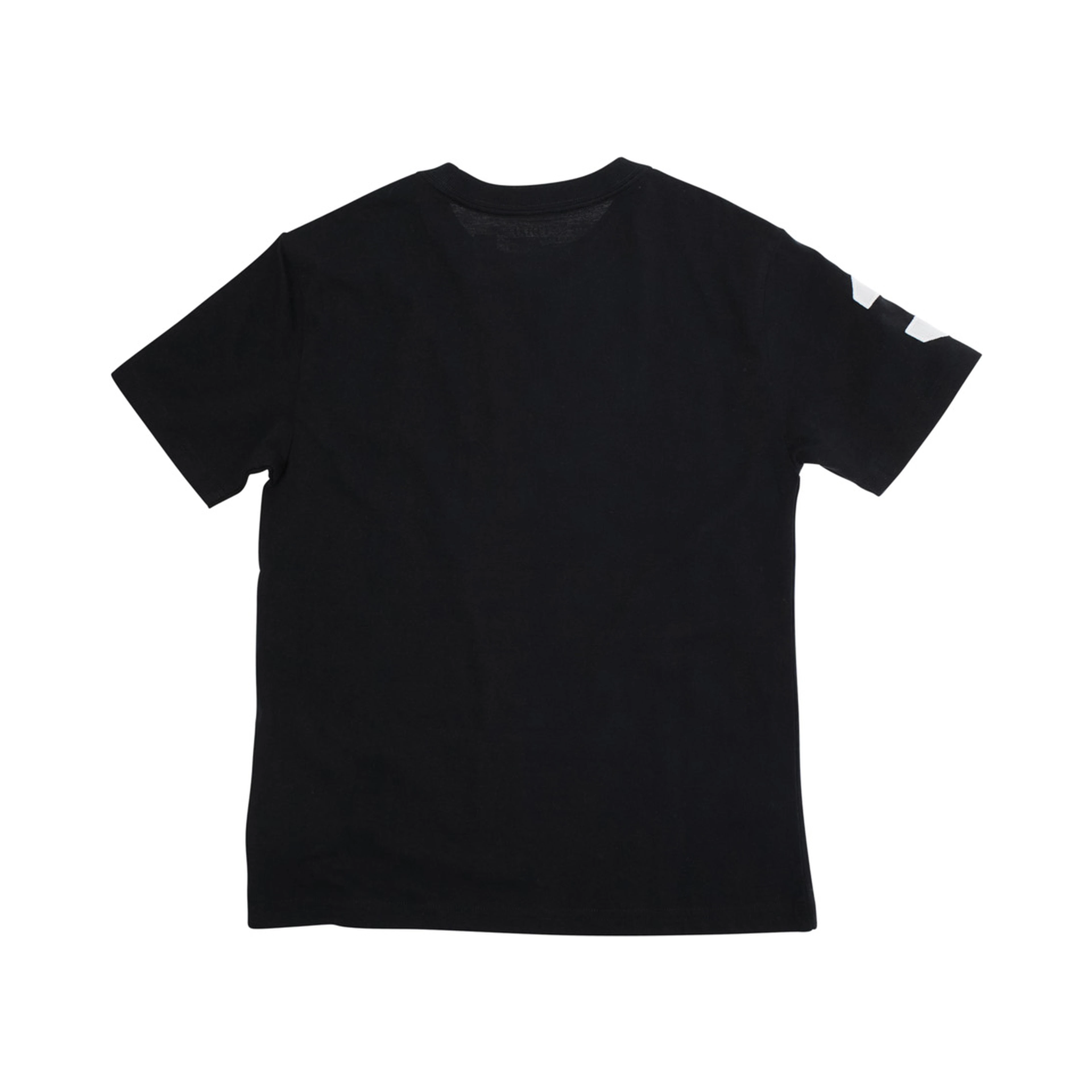 Black Crew Neck T-Shirt with Pony Embroidery on the Front in Cotton Boy