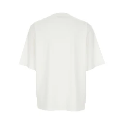 White Womens Oversized Crew Neck T-Shirt in Cotton Blend