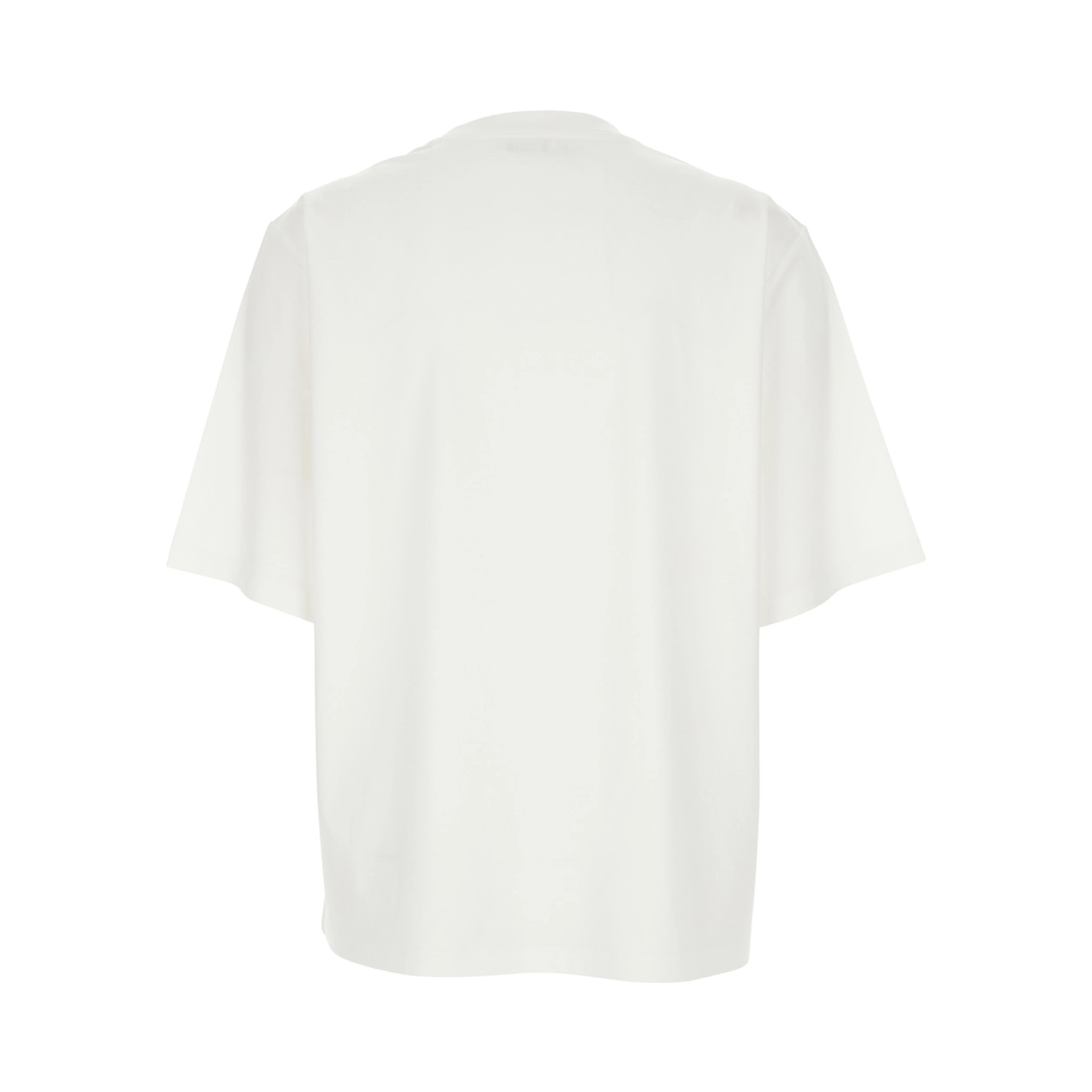 White Womens Oversized Crew Neck T-Shirt in Cotton Blend