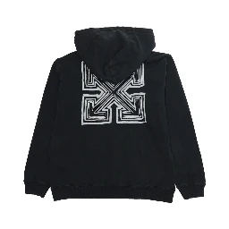 ARROWMONOGRAMHOODIEZIPUP is a hoodie with a zip made of Cotton and Black for boy