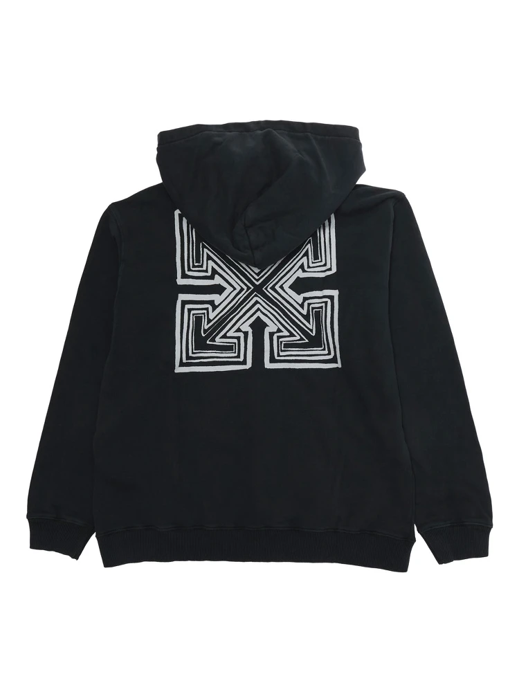 هودي ARROWMONOGRAMHOODIEZIPUP هو هودي بسحاب مصنوع من القطن باللون الأسود للأولاد alternative