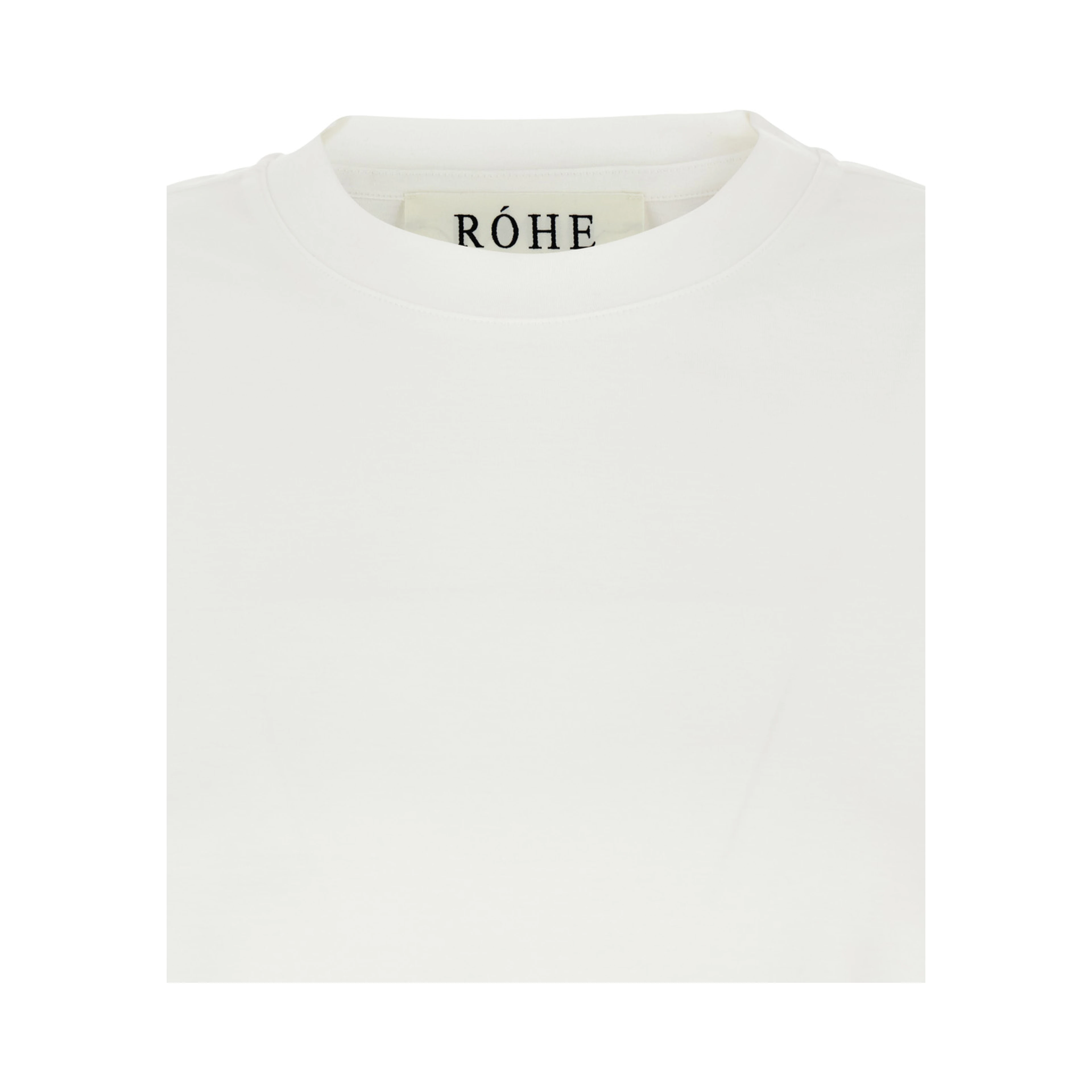 White Womens Oversized Crew Neck T-Shirt in Cotton Blend