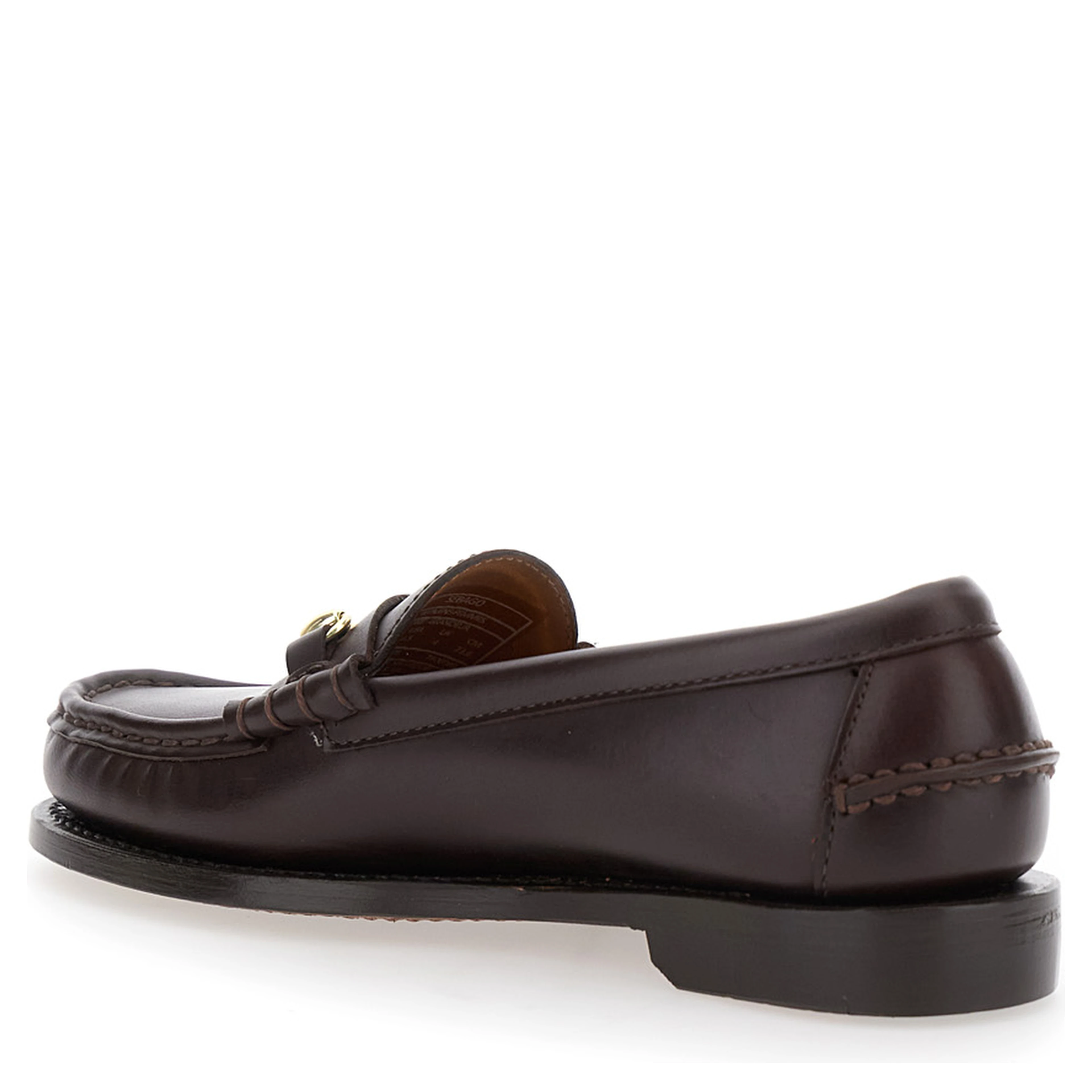 Loafers with Horsebit on the Front in Bordeaux Leather for Women