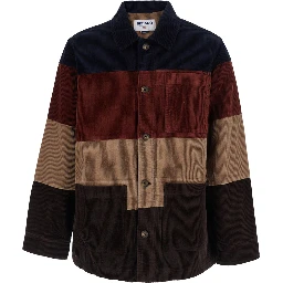 DORRPORT Multicolor Jacket with striped design and classic collar in velvet man