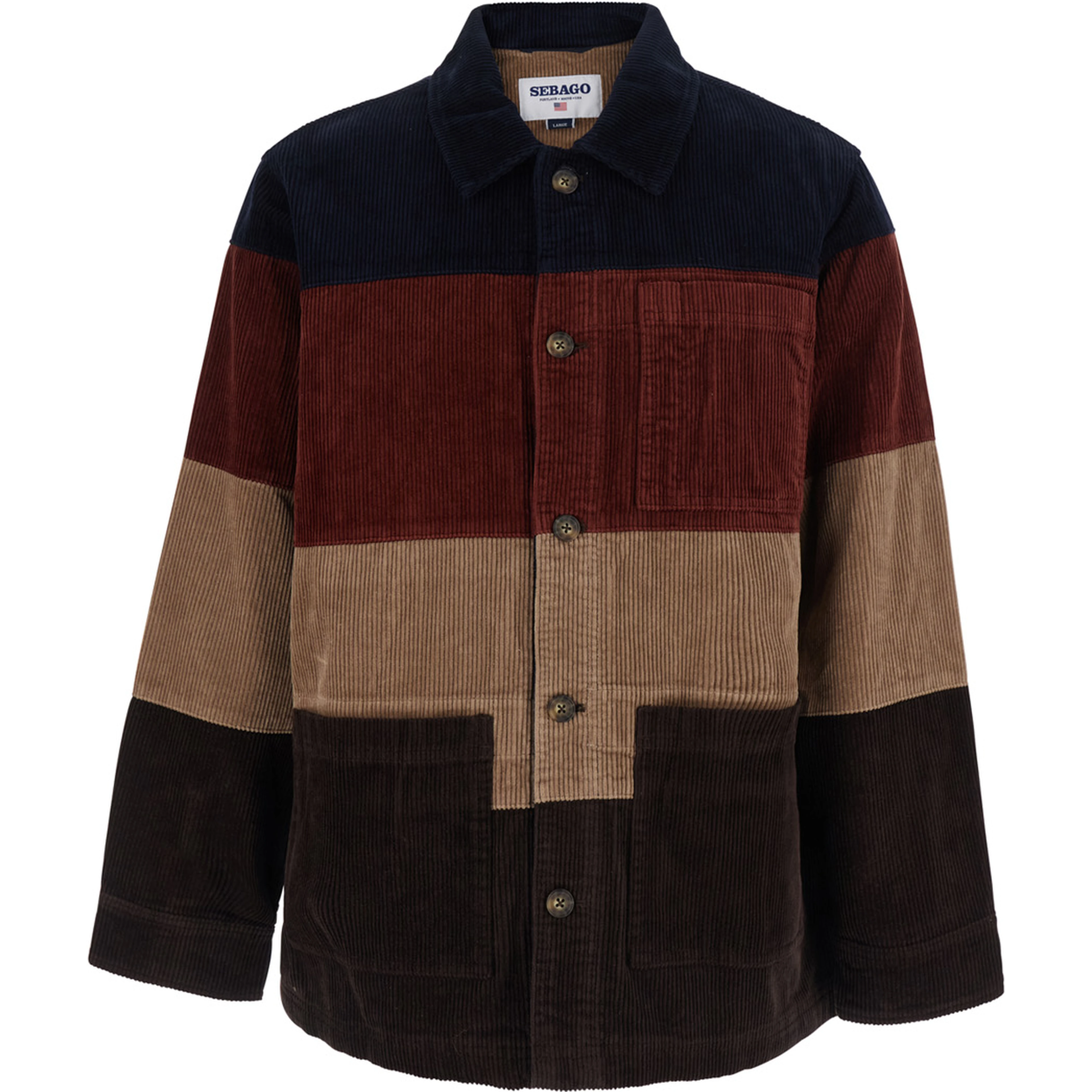 DORRPORT Multicolor Jacket with striped design and classic collar in velvet man