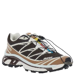 XT-6 Brown Sneaker with Logo Applied on the Tongue and Chunky Sole in fabric Unisex