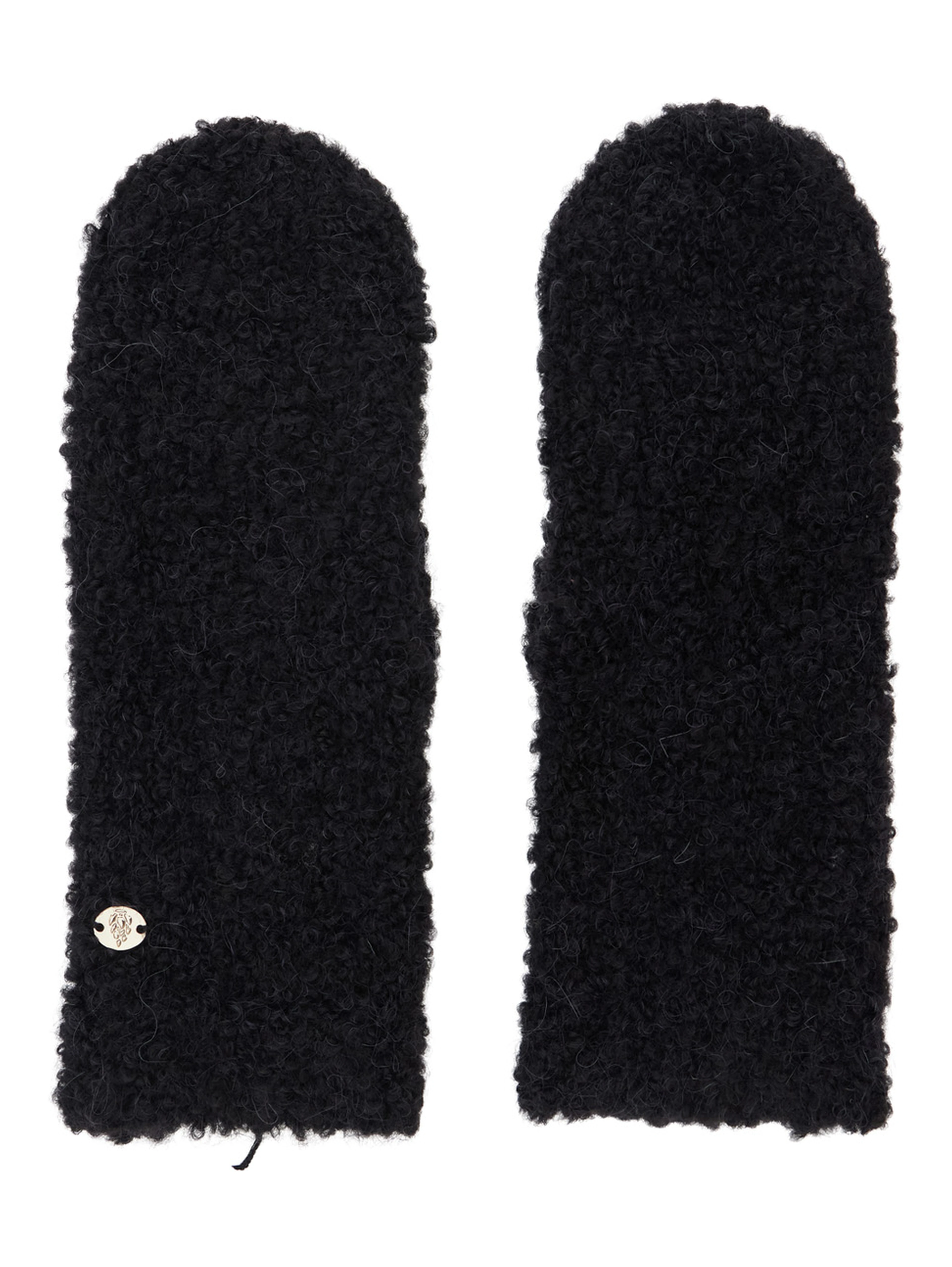 Elissy Gloves in blend of wool with Alpaca and Nylon black unisex