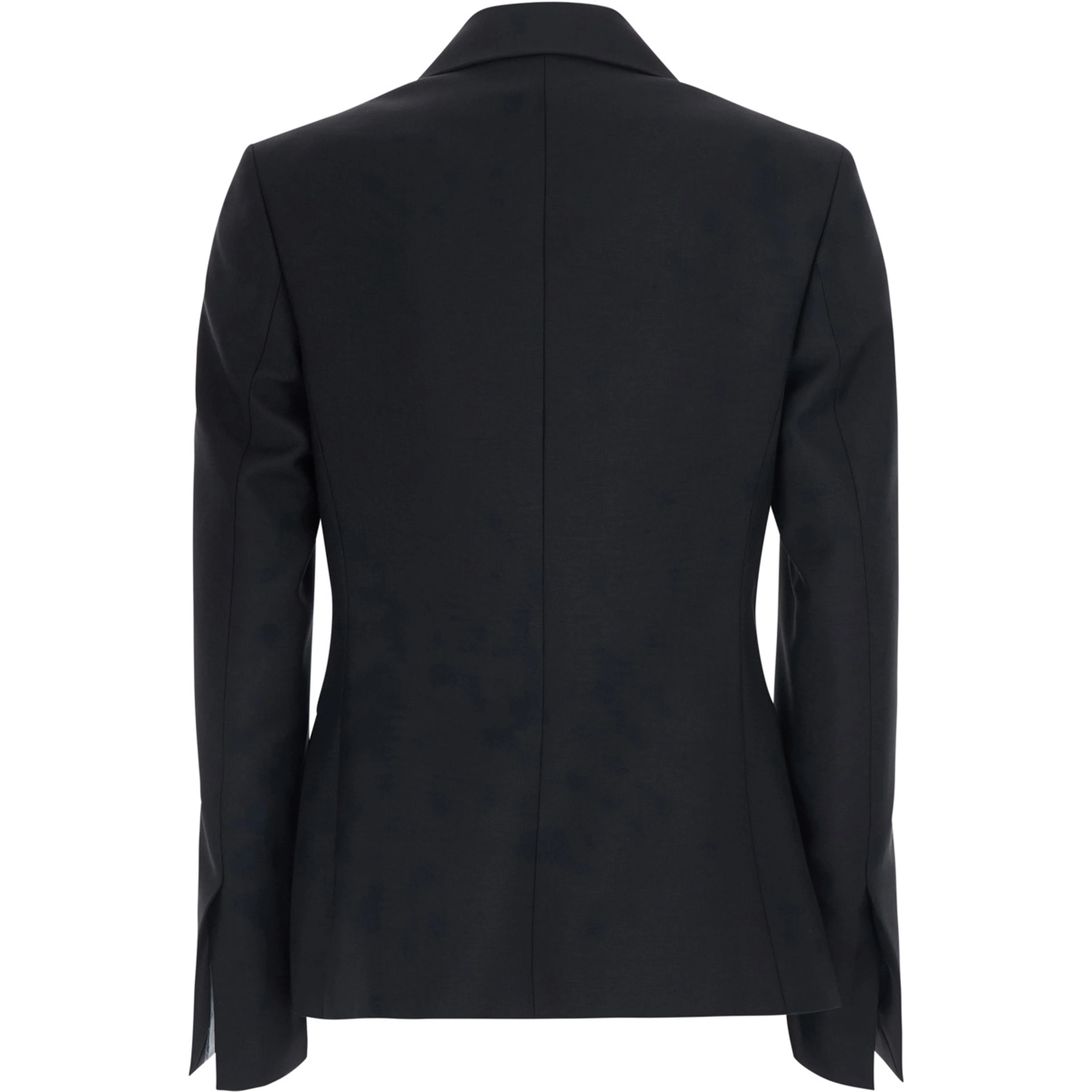 Black Jacket with Notched collar in Wool Blend for Women