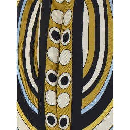 Club Multicolor Pants with Elasticated Waist and All-Over Geometric Print in Silk for Women