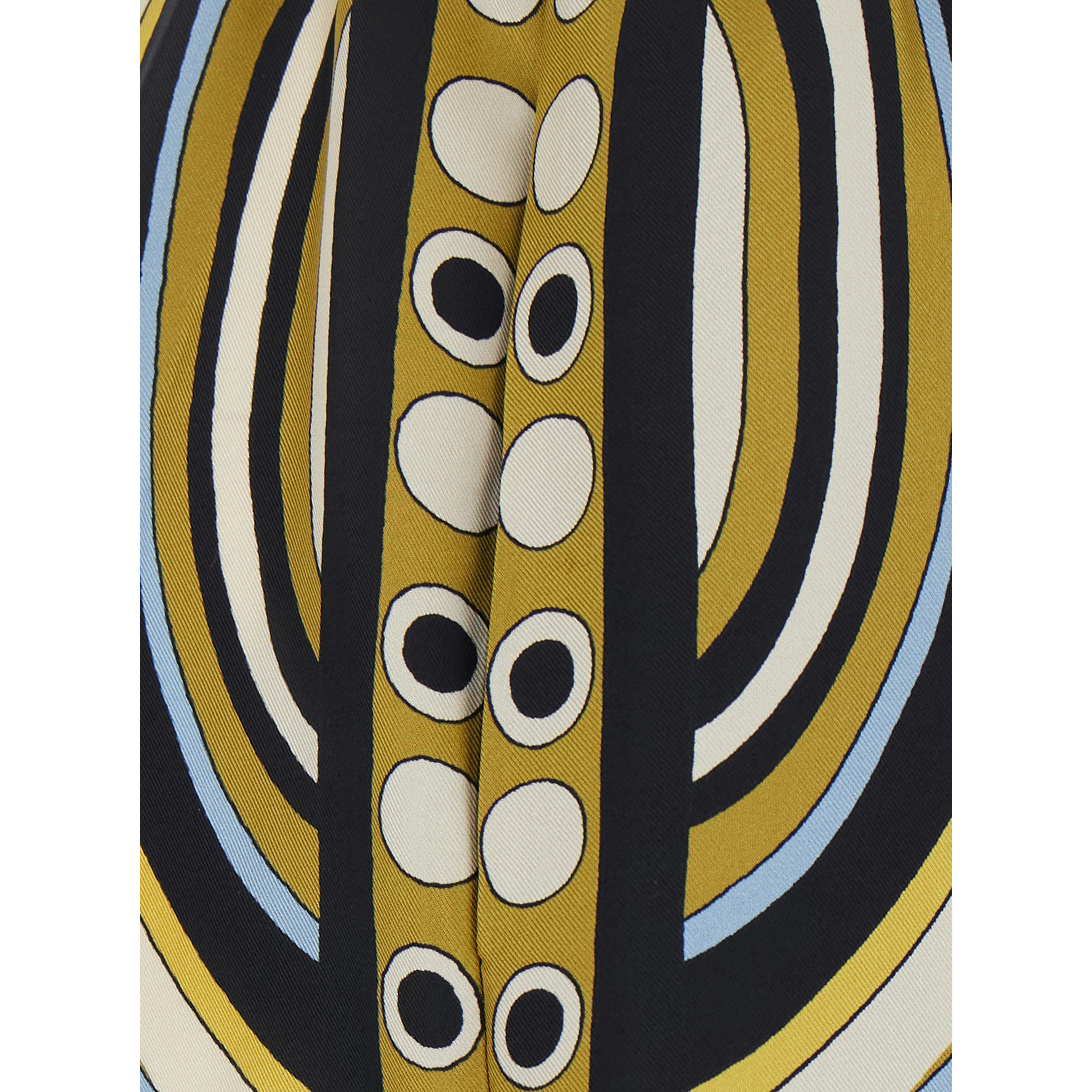Club Multicolor Pants with Elasticated Waist and All-Over Geometric Print in Silk for Women