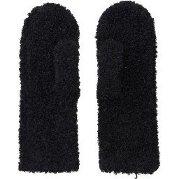 Elissy Gloves in blend of wool with Alpaca and Nylon black unisex