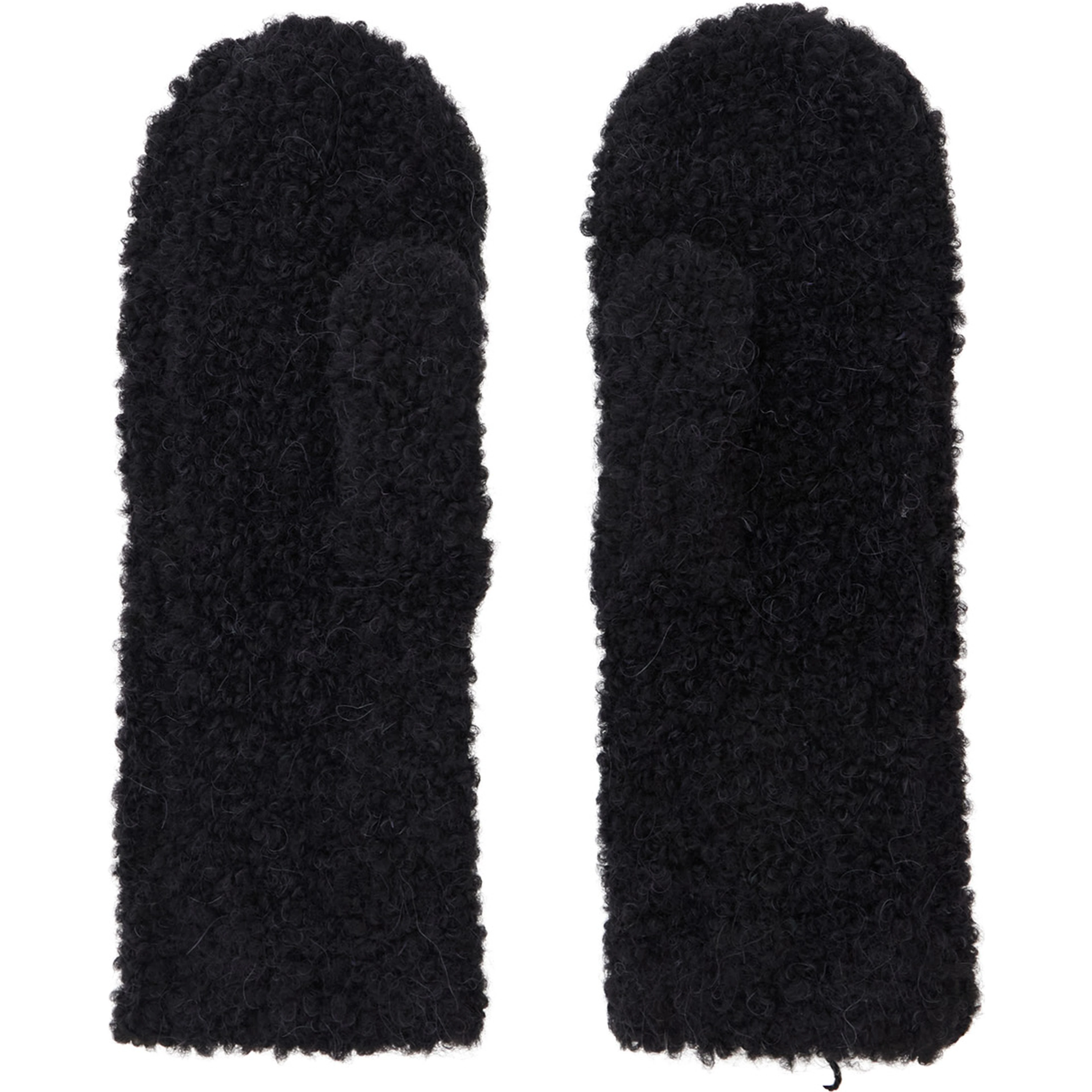 Elissy Gloves in blend of wool with Alpaca and Nylon black unisex