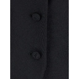 Black Jacket with Notched collar in Wool Blend for Women