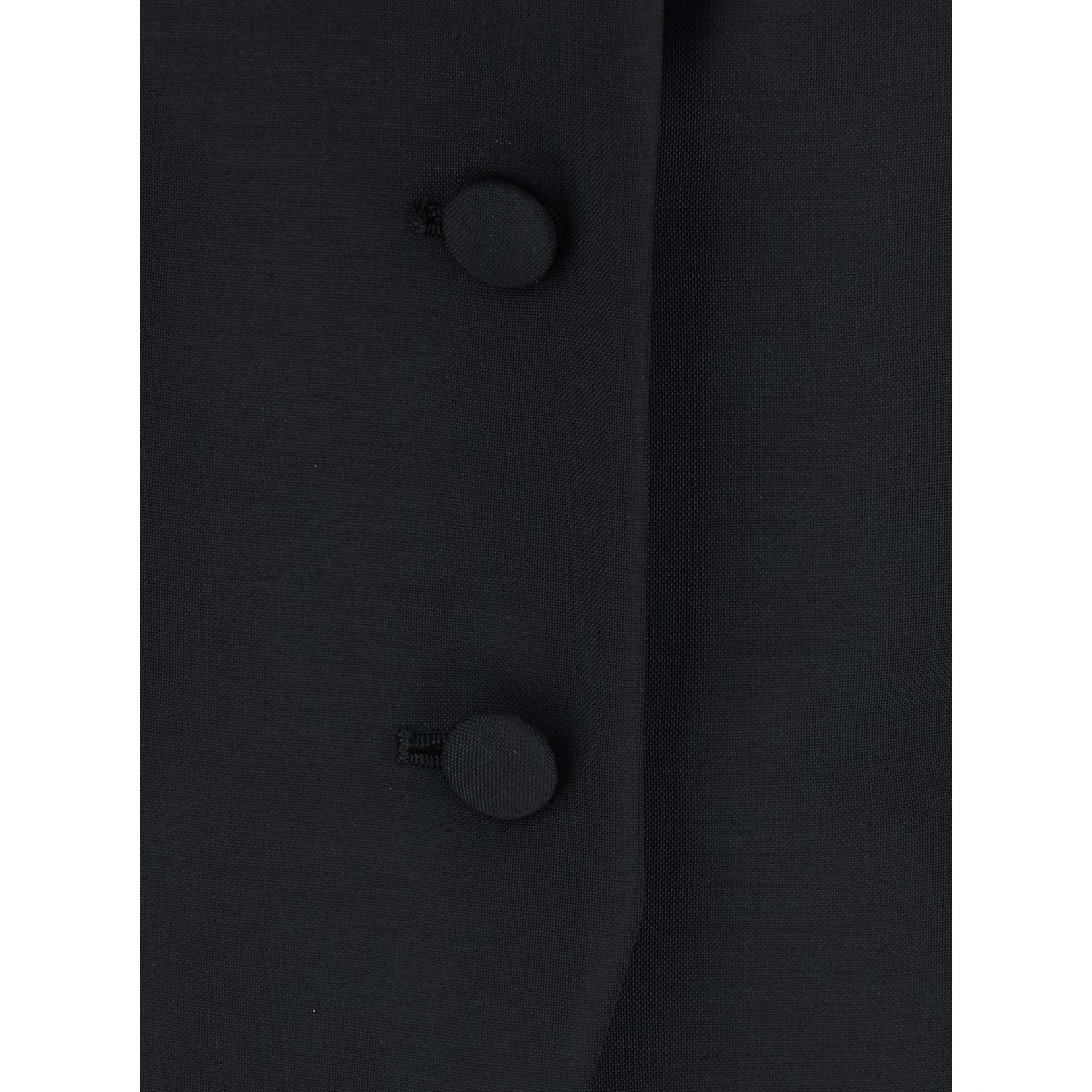 Black Jacket with Notched collar in Wool Blend for Women