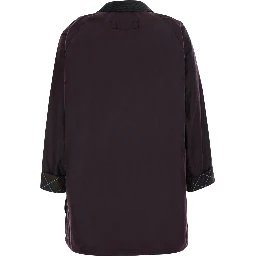 Beaufort Bordeaux Jacket with ribbed collar and cuffs with Check motif in cotton for men