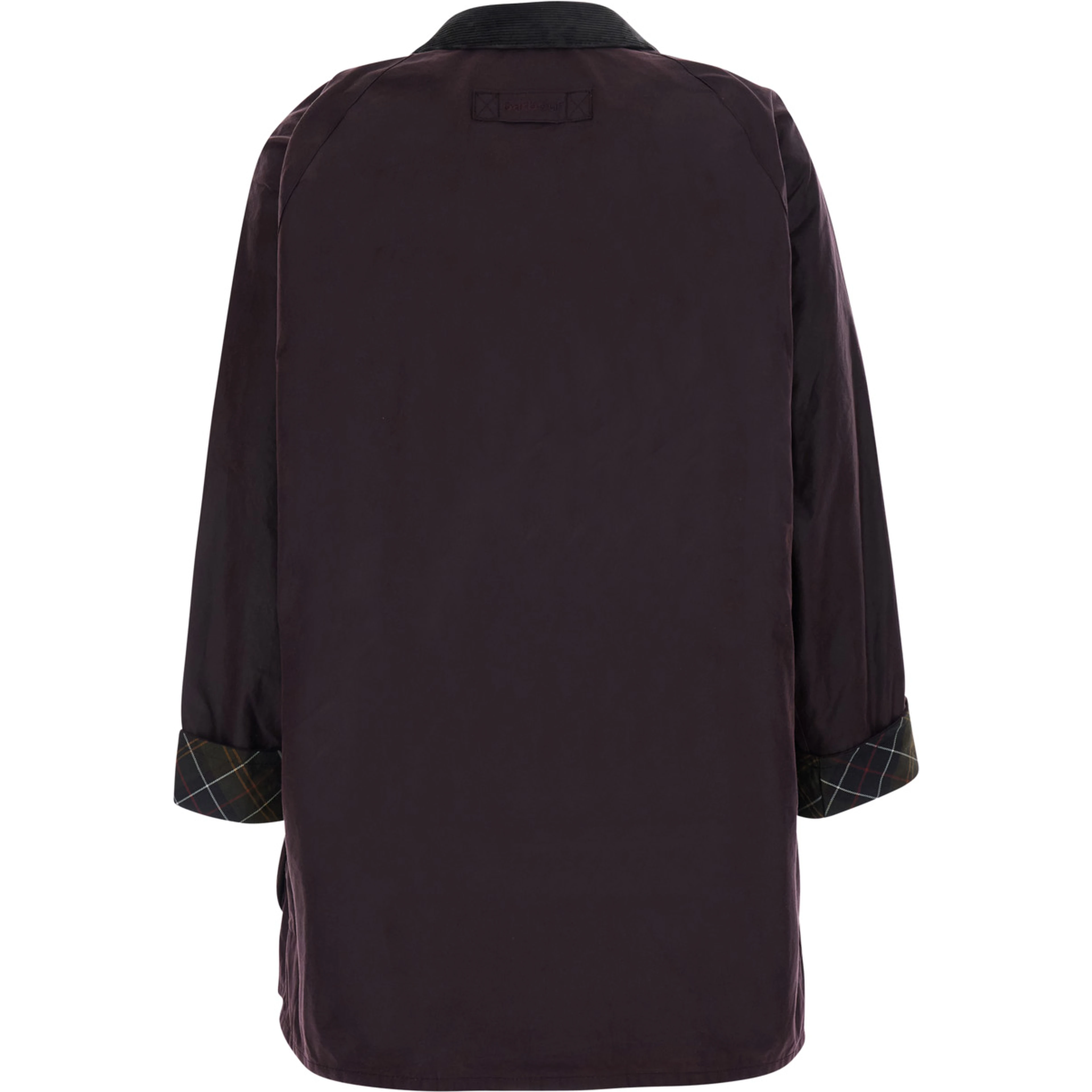 Beaufort Bordeaux Jacket with ribbed collar and cuffs with Check motif in cotton for men