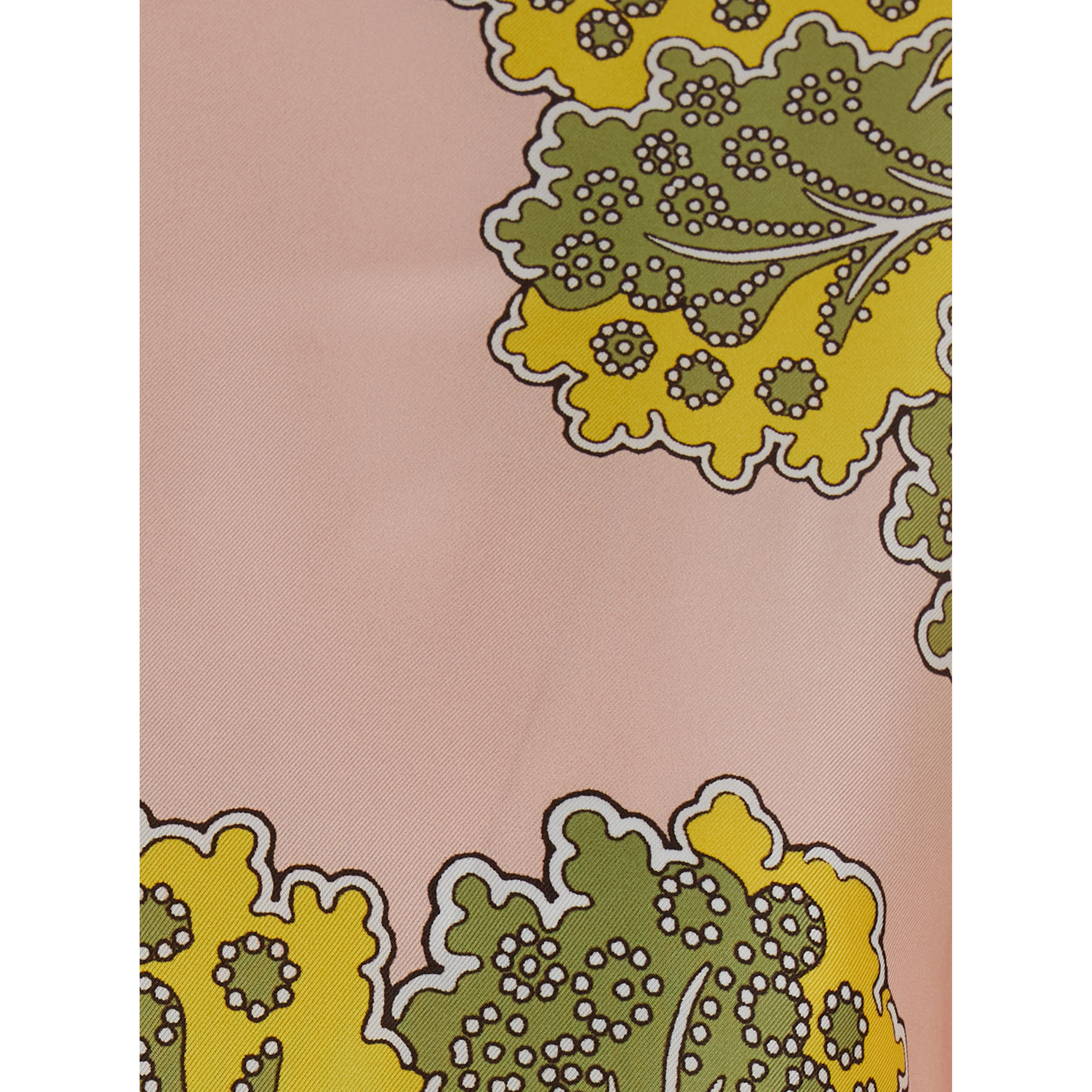 Magnifico Pink long dress with Bow on the Back and All-Over Floral Print in Silk for Women