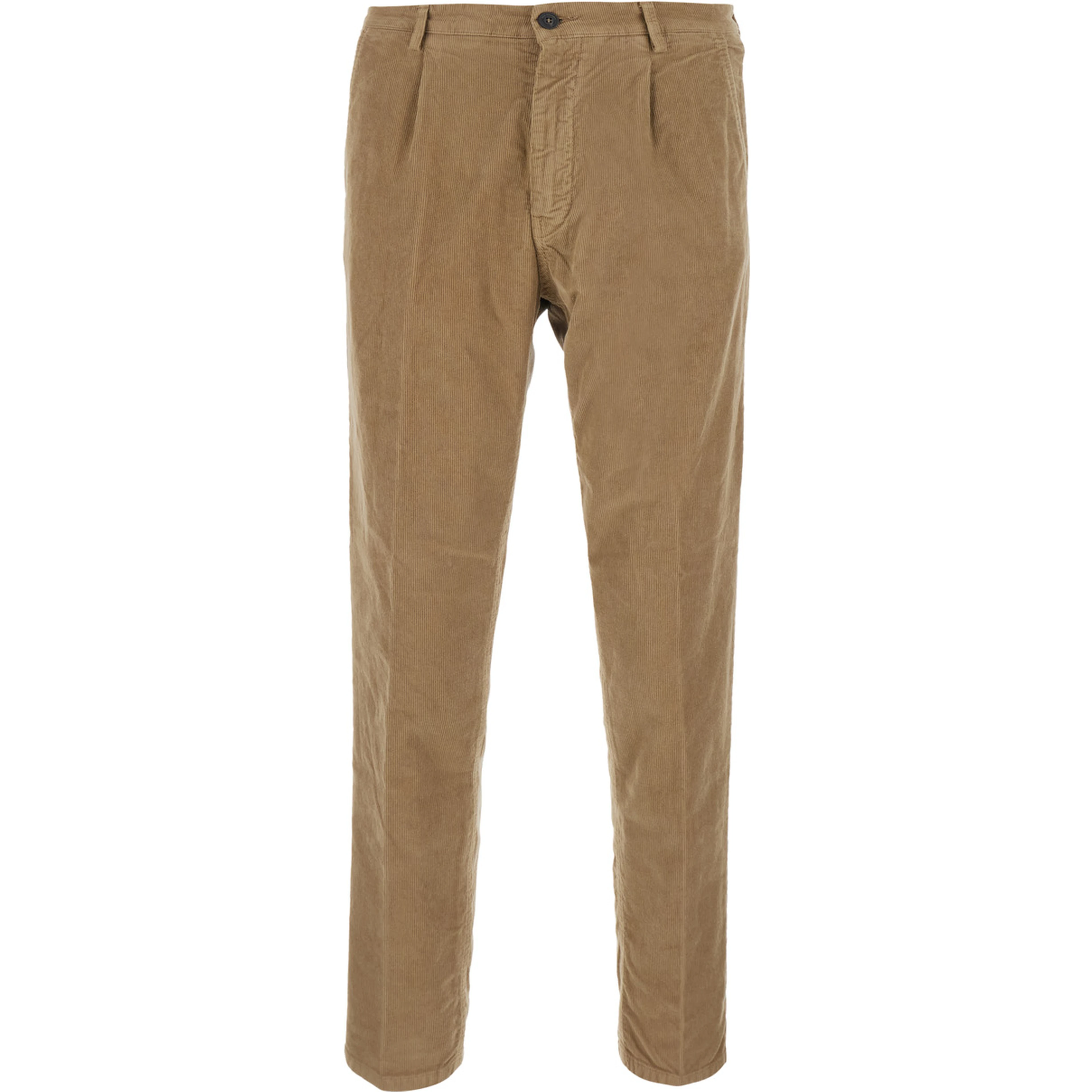 Day Off Beige Pants with Two Welt Pockets on the Back in Corduroy for Men