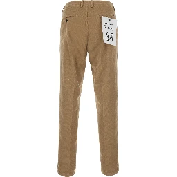 Day Off Beige Pants with Two Welt Pockets on the Back in Corduroy for Men