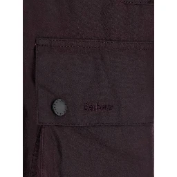 Beaufort Bordeaux Jacket with ribbed collar and cuffs with Check motif in cotton for men