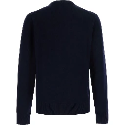 Blue Crew neck T-Shirt with logo lettering on the front in cotton for men