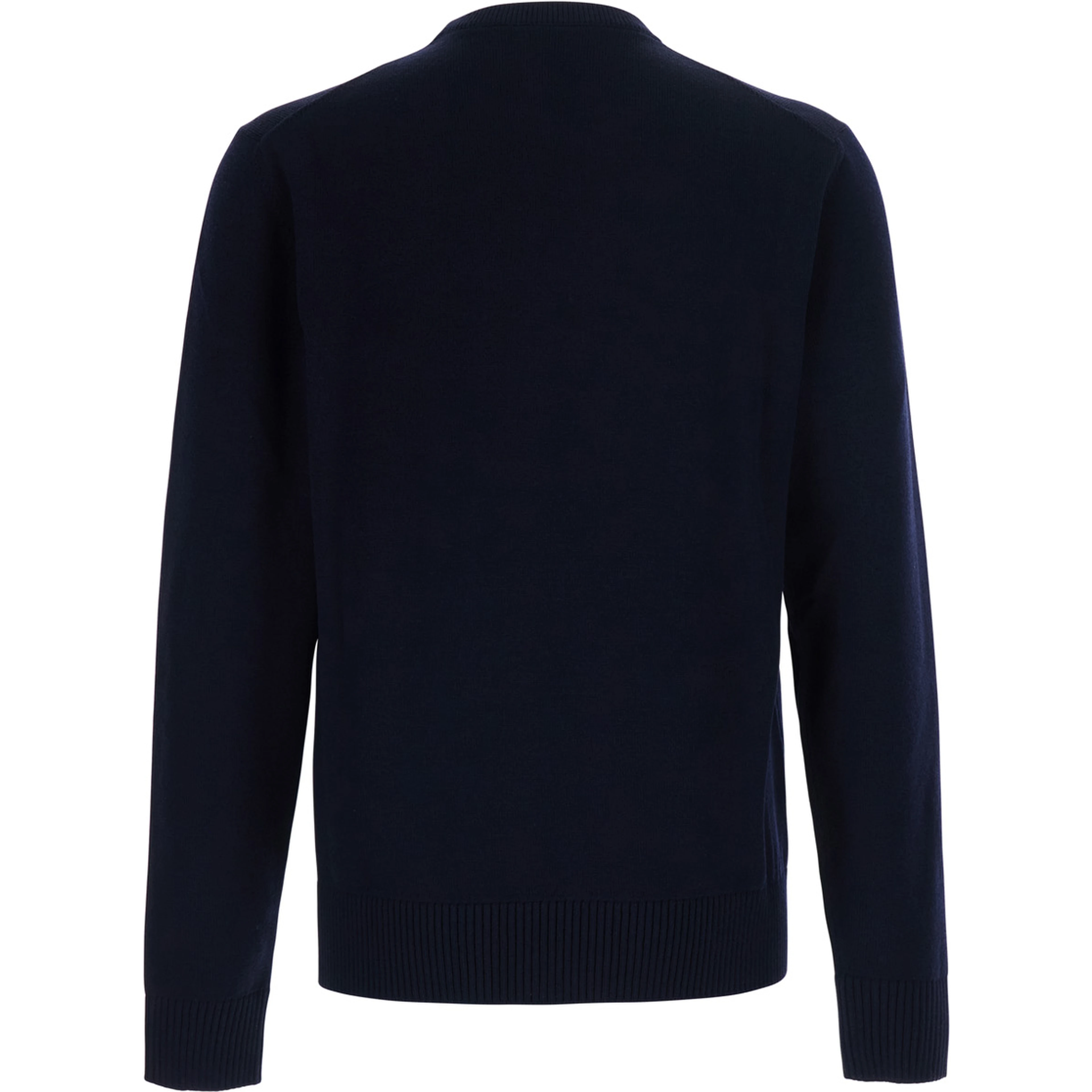 Blue Crew neck T-Shirt with logo lettering on the front in cotton for men