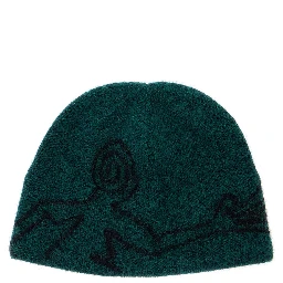 Cap with visor and tech fabric in green unisex